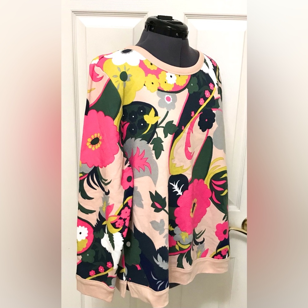 NWT Talbots Vibrant Paisley Crewneck - Picture 4 of 16